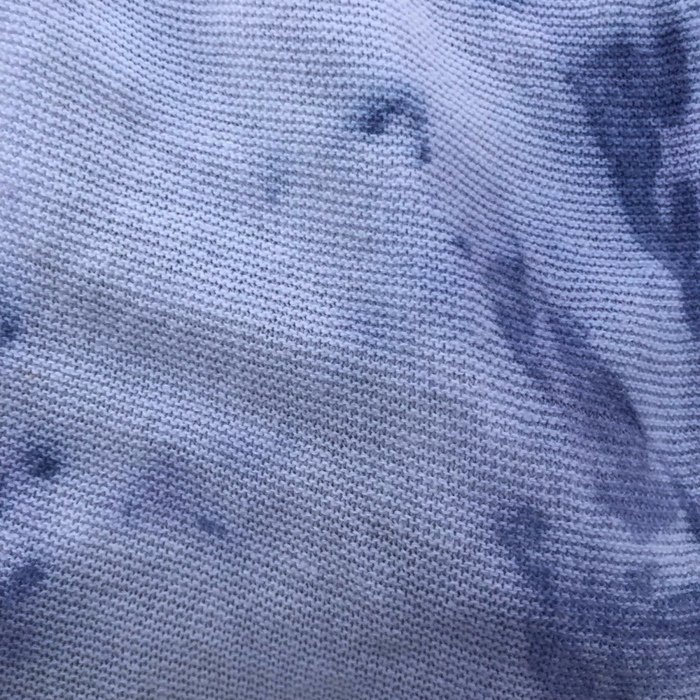 J. Jill Sweater Crop Open Cardigan Cropped White Textured Blue Tie-Dye - Picture 6 of 8